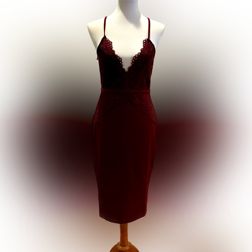 Burgundy lace slip dress for any occasion from parties to vacation